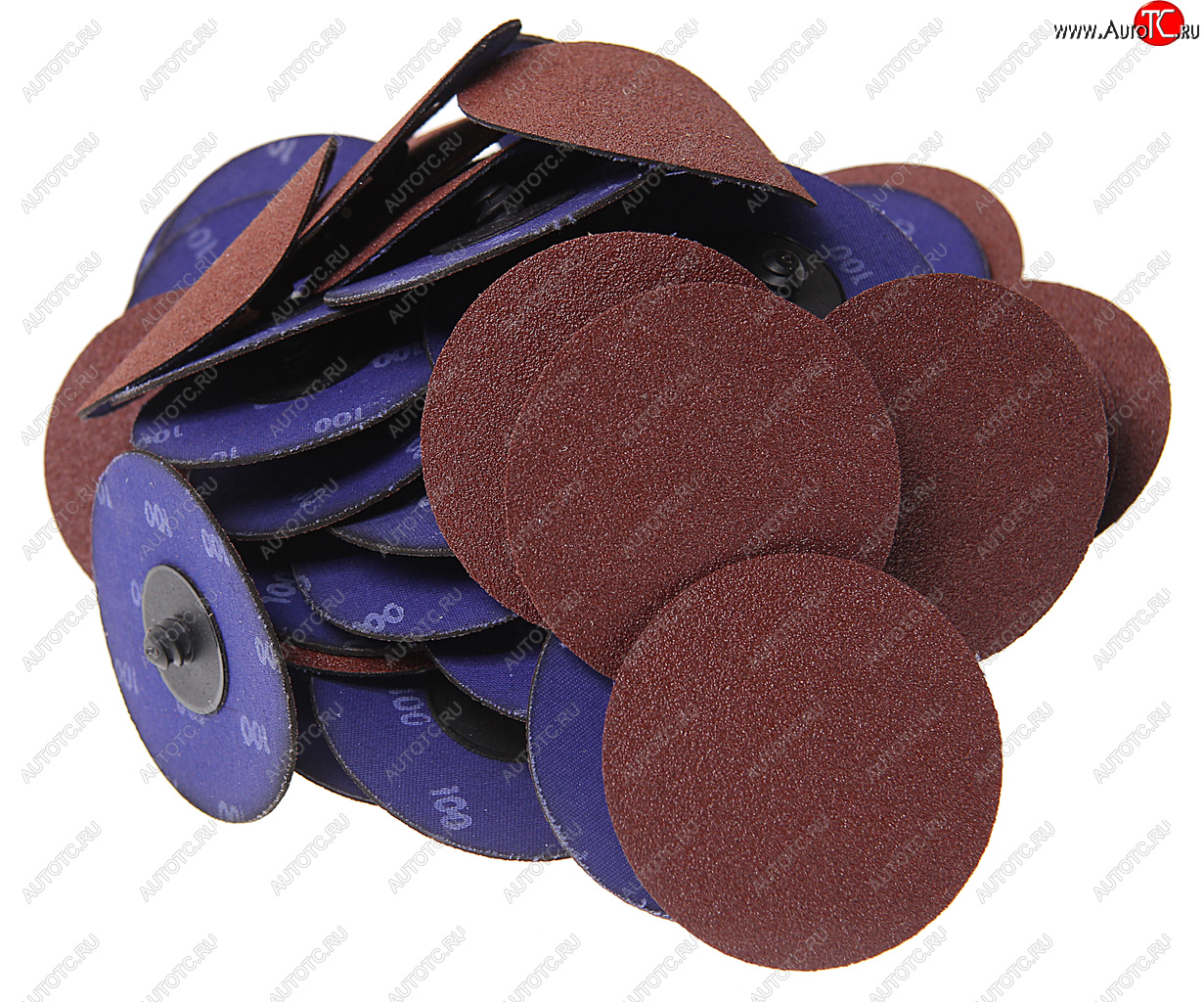 2 149 р. Круг шлифовальный 75мм (№100) абразивный коричневый 50шт. ROCKFORCE ROCKFORCE rf-bd3100a  с доставкой в г. Керчь