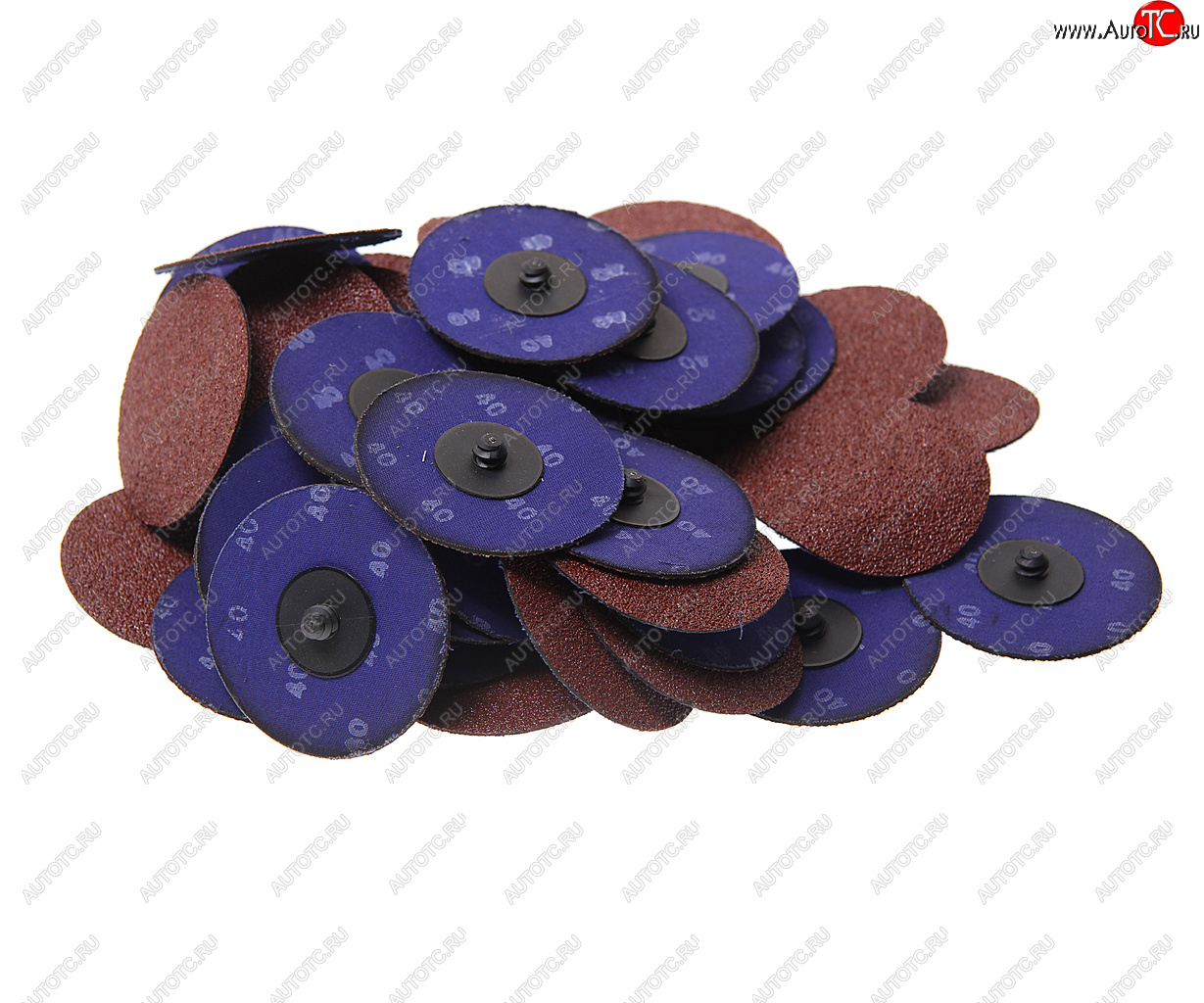 2 149 р. Круг шлифовальный 75мм (№40) абразивный коричневый 50шт. ROCKFORCE ROCKFORCE rf-bd340a  с доставкой в г. Керчь
