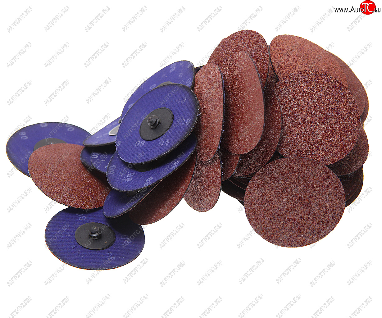 2 199 р. Круг шлифовальный 75мм (№80) абразивный коричневый 50шт. ROCKFORCE ROCKFORCE rf-bd380a  с доставкой в г. Керчь