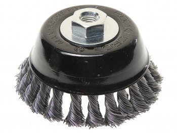 699 р. Кордщетка для УШМ чашка 125мм витая сталь ROCKFORCE ROCKFORCE rf-bwc105  с доставкой в г. Керчь. Увеличить фотографию 1