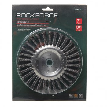 699 р. Кордщетка для УШМ дисковая 175мм витая сталь в блистере ROCKFORCE ROCKFORCE rf-bwf107  с доставкой в г. Керчь. Увеличить фотографию 2