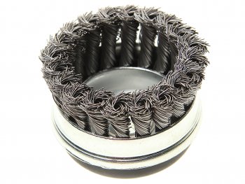 459 р. Кордщетка для УШМ чашка 75мм витая сталь в блистере ROCKFORCE ROCKFORCE rf-bwg103  с доставкой в г. Керчь. Увеличить фотографию 2