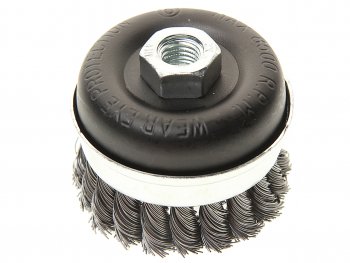459 р. Кордщетка для УШМ чашка 75мм витая сталь в блистере ROCKFORCE ROCKFORCE rf-bwg103  с доставкой в г. Керчь. Увеличить фотографию 1