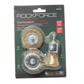 265 р. Набор кордщеток для дрели 25,50мм (3шт.) в блистере ROCKFORCE ROCKFORCE rf-bws301  с доставкой в г. Керчь. Увеличить фотографию 1