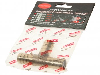 349 р. Переходник для компрессора 14мм T-образный елочка ROCKFORCE ROCKFORCE rf-e102-65  с доставкой в г. Керчь. Увеличить фотографию 2
