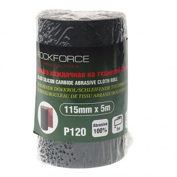 Бумага наждачная P-120 115ммх5м на тканевой основе рулон ROCKFORCE ROCKFORCE rf-fb2120c