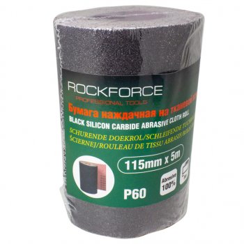 569 р. Бумага наждачная P-60 115ммх5м на тканевой основе рулон ROCKFORCE ROCKFORCE rf-fb260c  с доставкой в г. Керчь. Увеличить фотографию 1