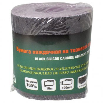 799 р. Бумага наждачная P-120 100ммх10м на тканевой основе рулон ROCKFORCE ROCKFORCE rf-fb4120c  с доставкой в г. Керчь. Увеличить фотографию 1