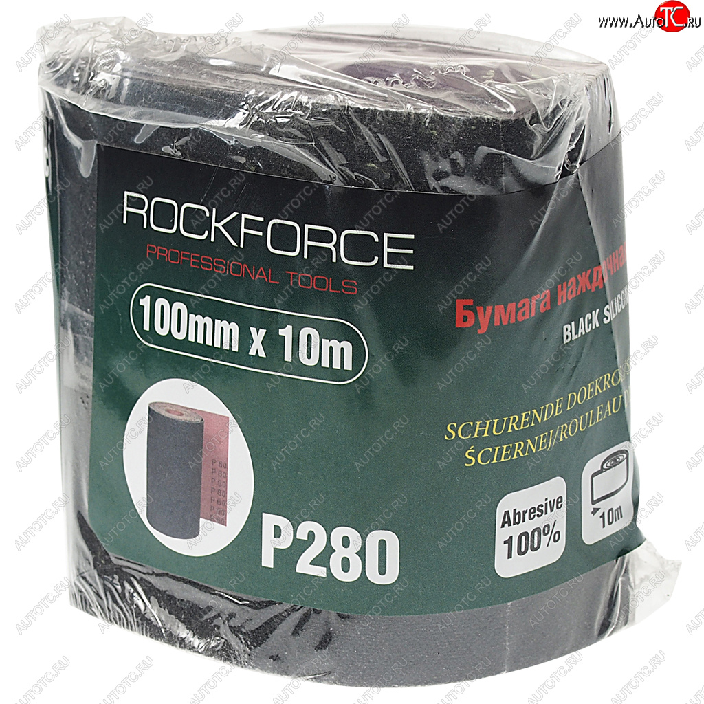 929 р. Бумага наждачная P-280 100ммх10м на тканевой основе рулон ROCKFORCE ROCKFORCE rf-fb4280c  с доставкой в г. Керчь