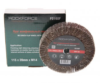 759 р. Круг лепестковый зачистной 115х20мм M14 (Grit 60) ROCKFORCE ROCKFORCE rf-fd160f  с доставкой в г. Керчь. Увеличить фотографию 1