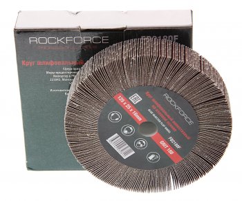 1 039 р. Круг лепестковый зачистной 125x25x16мм M14 (Grit 180) ROCKFORCE ROCKFORCE rf-fd2180f  с доставкой в г. Керчь. Увеличить фотографию 1