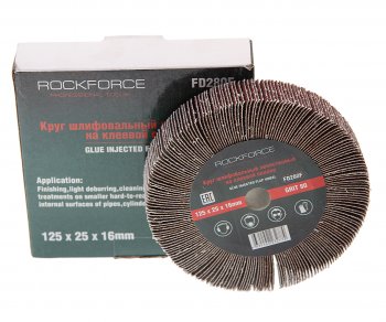 899 р. Круг лепестковый зачистной 125x25x16мм M14 (Grit 80) ROCKFORCE ROCKFORCE rf-fd280f  с доставкой в г. Керчь. Увеличить фотографию 1