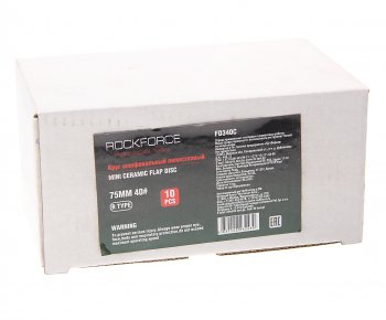 2 089 р. Круг шлифовальный лепестковый 75мм (№40) 10шт. ROCKFORCE ROCKFORCE rf-fd340c  с доставкой в г. Керчь. Увеличить фотографию 2