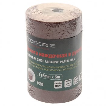 Бумага наждачная P-80 115ммх5м рулон ROCKFORCE ROCKFORCE rf-sr280a