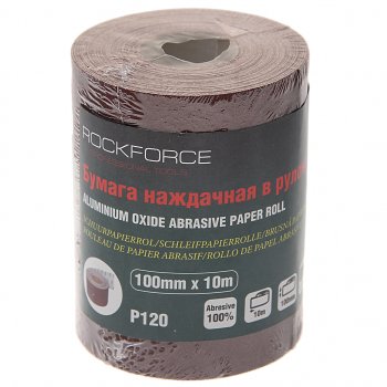 559 р. Бумага наждачная P-120 100ммх10м рулон ROCKFORCE ROCKFORCE rf-sr4120a  с доставкой в г. Керчь. Увеличить фотографию 1