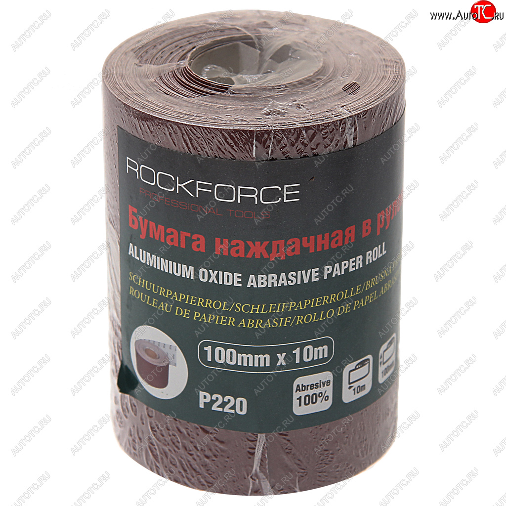 559 р. Бумага наждачная P-220 100ммх10м рулон ROCKFORCE ROCKFORCE rf-sr4220a  с доставкой в г. Керчь