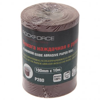 549 р. Бумага наждачная P-280 100ммх10м рулон ROCKFORCE ROCKFORCE rf-sr4280a  с доставкой в г. Керчь. Увеличить фотографию 1