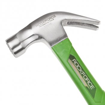 579 р. Молоток гвоздодер 0.450кг фибергласовая ручка ROCKFORCE ROCKFORCE rf-t7016  с доставкой в г. Керчь. Увеличить фотографию 2