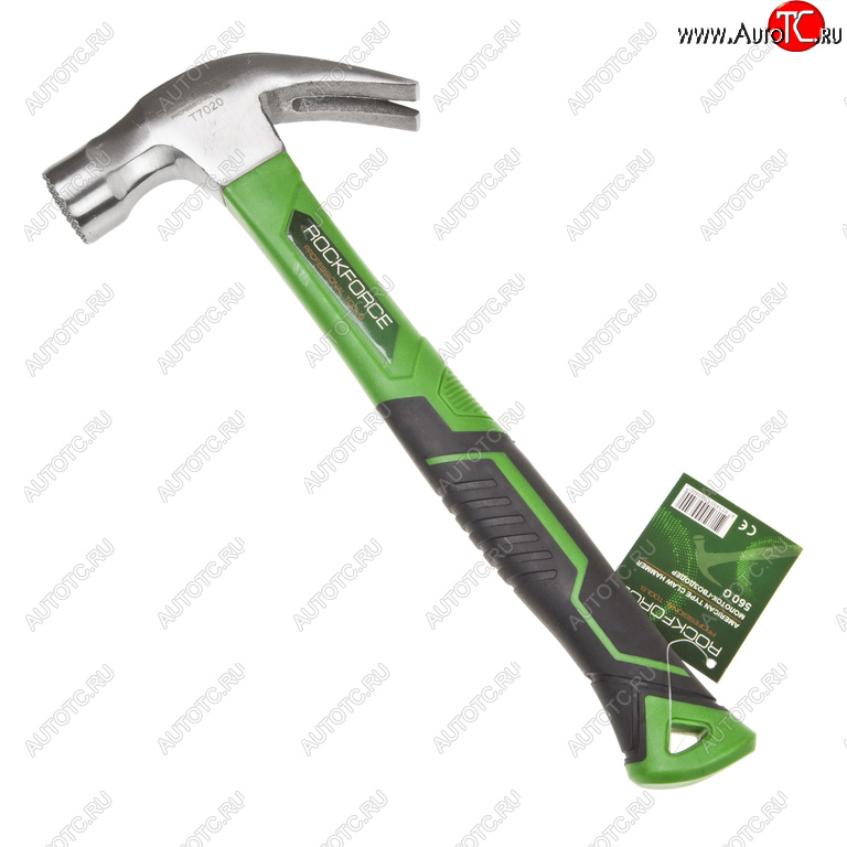 699 р. Молоток гвоздодер 0.560кг фибергласовая ручка ROCKFORCE ROCKFORCE rf-t7020  с доставкой в г. Керчь