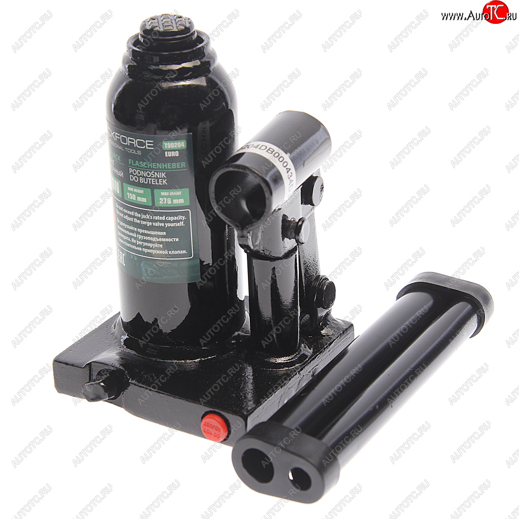 1 999 р. Домкрат бутылочный 2т 150-278мм с клапаном ROCKFORCE ROCKFORCE rf-t90204euro  с доставкой в г. Керчь