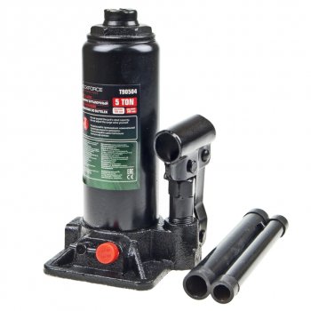 2 369 р. Домкрат бутылочный 5т 195-395мм с клапаном ROCKFORCE ROCKFORCE rf-t90504(ds)  с доставкой в г. Керчь. Увеличить фотографию 1