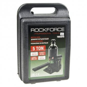 2 489 р. Домкрат бутылочный 5т 195-395мм с клапаном в кейсе ROCKFORCE ROCKFORCE rf-t90504s(ds) ROCKFORCE rf-t90504s(ds)  с доставкой в г. Керчь. Увеличить фотографию 3