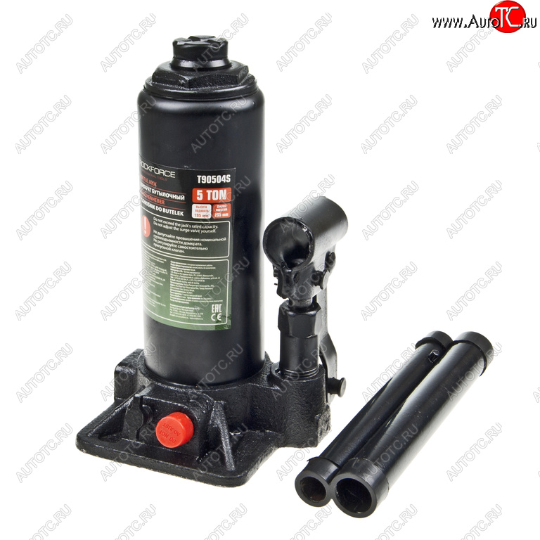2 489 р. Домкрат бутылочный 5т 195-395мм с клапаном в кейсе ROCKFORCE ROCKFORCE rf-t90504s(ds) ROCKFORCE rf-t90504s(ds)  с доставкой в г. Керчь