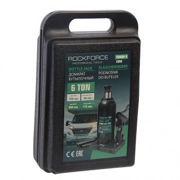 3 699 р. Домкрат бутылочный 6т 185-360мм с клапаном ROCKFORCE ROCKFORCE rf-t90604seuro  с доставкой в г. Керчь. Увеличить фотографию 3