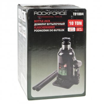 3 199 р. Домкрат бутылочный 10т 200-385мм с клапаном ROCKFORCE ROCKFORCE rf-t91004(ds)  с доставкой в г. Керчь. Увеличить фотографию 3