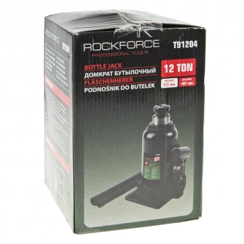 3 789 р. Домкрат бутылочный 12т 217-407мм с клапаном ROCKFORCE ROCKFORCE rf-t91204(ds)  с доставкой в г. Керчь. Увеличить фотографию 3