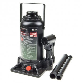 3 789 р. Домкрат бутылочный 12т 217-407мм с клапаном ROCKFORCE ROCKFORCE rf-t91204(ds)  с доставкой в г. Керчь. Увеличить фотографию 1