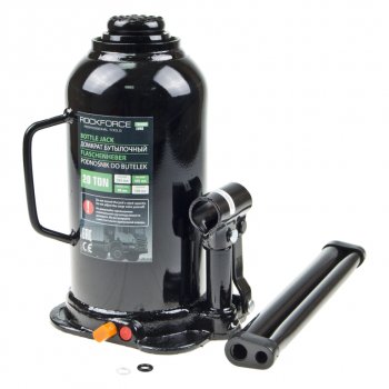 6 199 р. Домкрат бутылочный 20т 235-445мм низкопрофильный ROCKFORCE ROCKFORCE rf-t92004euro  с доставкой в г. Керчь. Увеличить фотографию 1