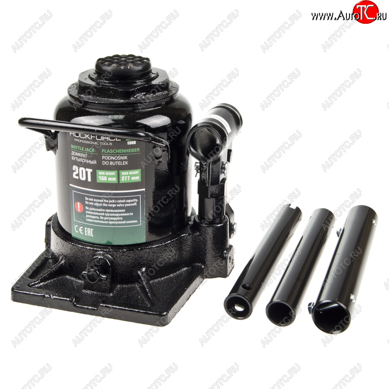 6 649 р. Домкрат бутылочный 20т 168-277мм низкопрофильный ROCKFORCE ROCKFORCE rf-t92007euro ROCKFORCE rf-t92007euro  с доставкой в г. Керчь