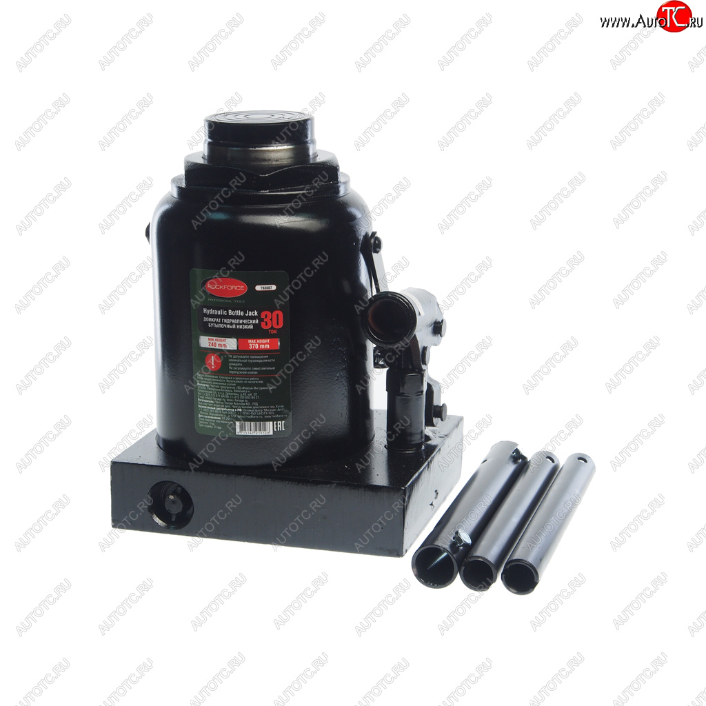 11 999 р. Домкрат бутылочный 30т 240-370мм низкопрофильный ROCKFORCE ROCKFORCE rf-t93007  с доставкой в г. Керчь