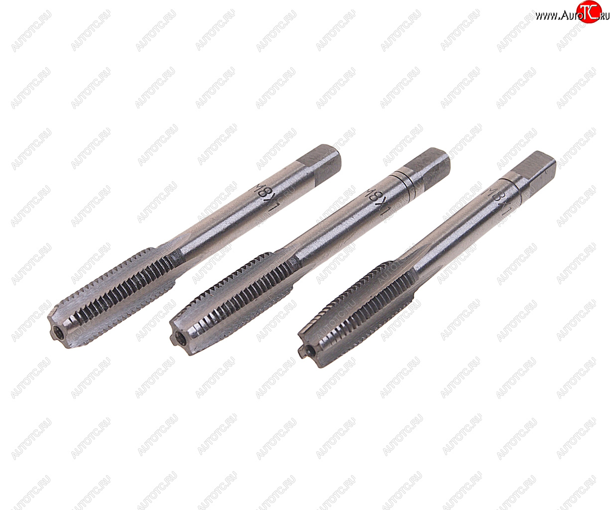 339 р. Метчик М08x1.0мм комплект 3шт. в пластиковом футляре ROCKFORCE ROCKFORCE rf-tap08100  с доставкой в г. Керчь