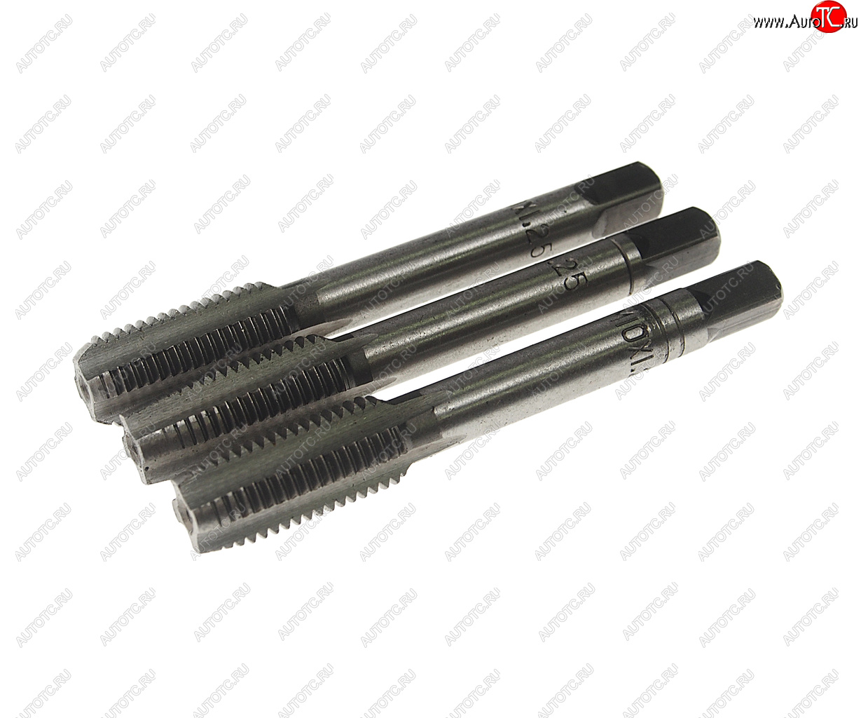 291 р. Метчик М10x1.25мм комплект 3шт. в пластиковом футляре ROCKFORCE ROCKFORCE rf-tap10125 ROCKFORCE rf-tap10125  с доставкой в г. Керчь