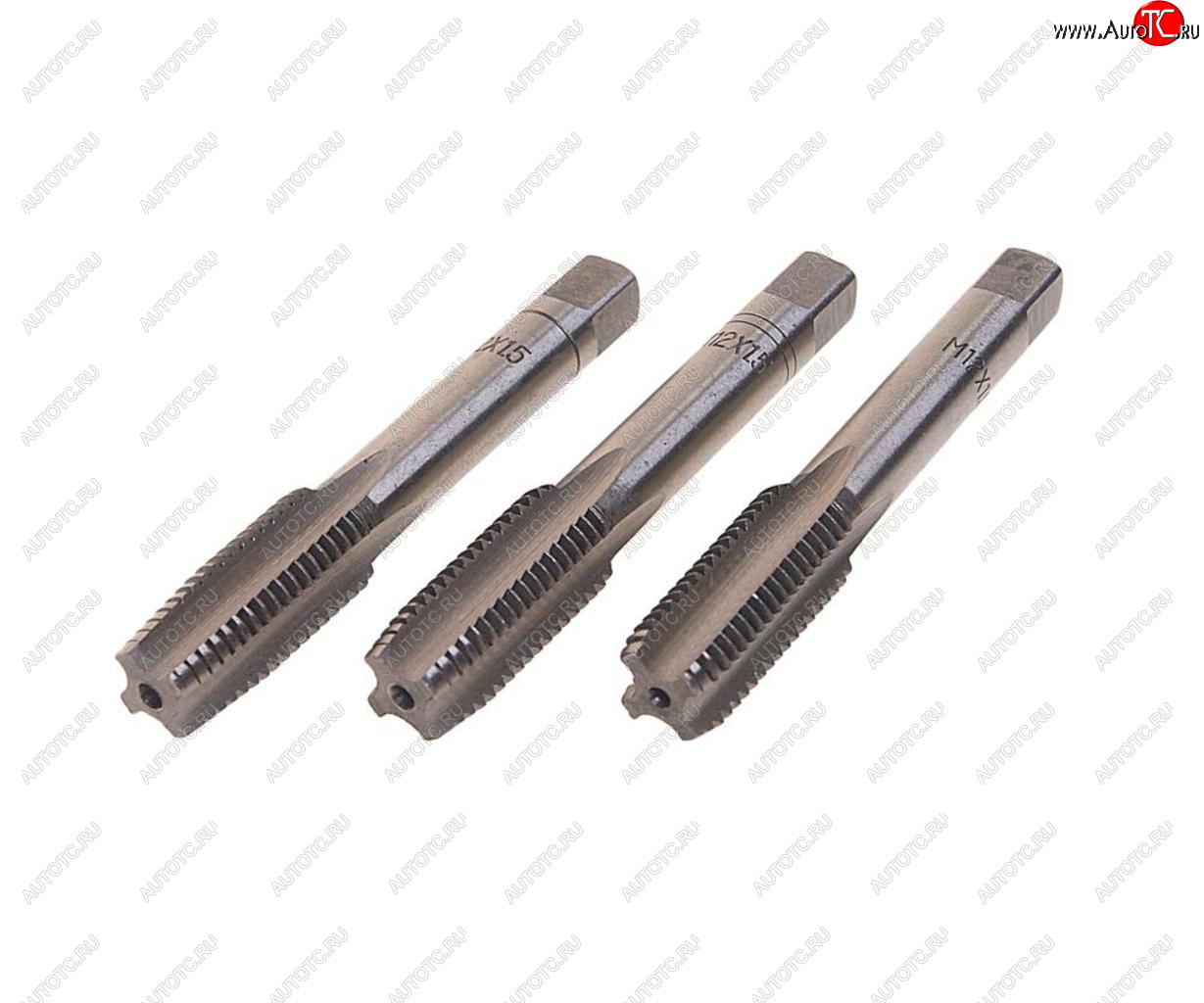 319 р. Метчик М12x1.5мм комплект 3шт. в пластиковом футляре ROCKFORCE ROCKFORCE rf-tap12150  с доставкой в г. Керчь