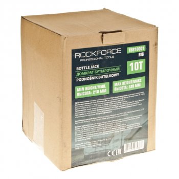 9 449 р. Домкрат бутылочный 10т 210-520мм 2-х плунжерный ROCKFORCE ROCKFORCE rf-th810001big  с доставкой в г. Керчь. Увеличить фотографию 3