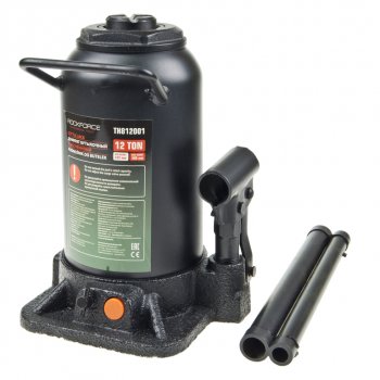 10 349 р. Домкрат бутылочный 12т 242-598мм 2-х плунжерный ROCKFORCE ROCKFORCE rf-th812001  с доставкой в г. Керчь. Увеличить фотографию 1