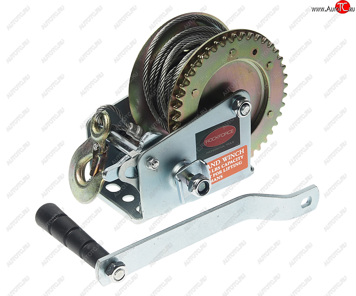3 199 р. Лебедка барабанная 0.45т L=10м тросовая ROCKFORCE ROCKFORCE rf-trt1101c  с доставкой в г. Керчь