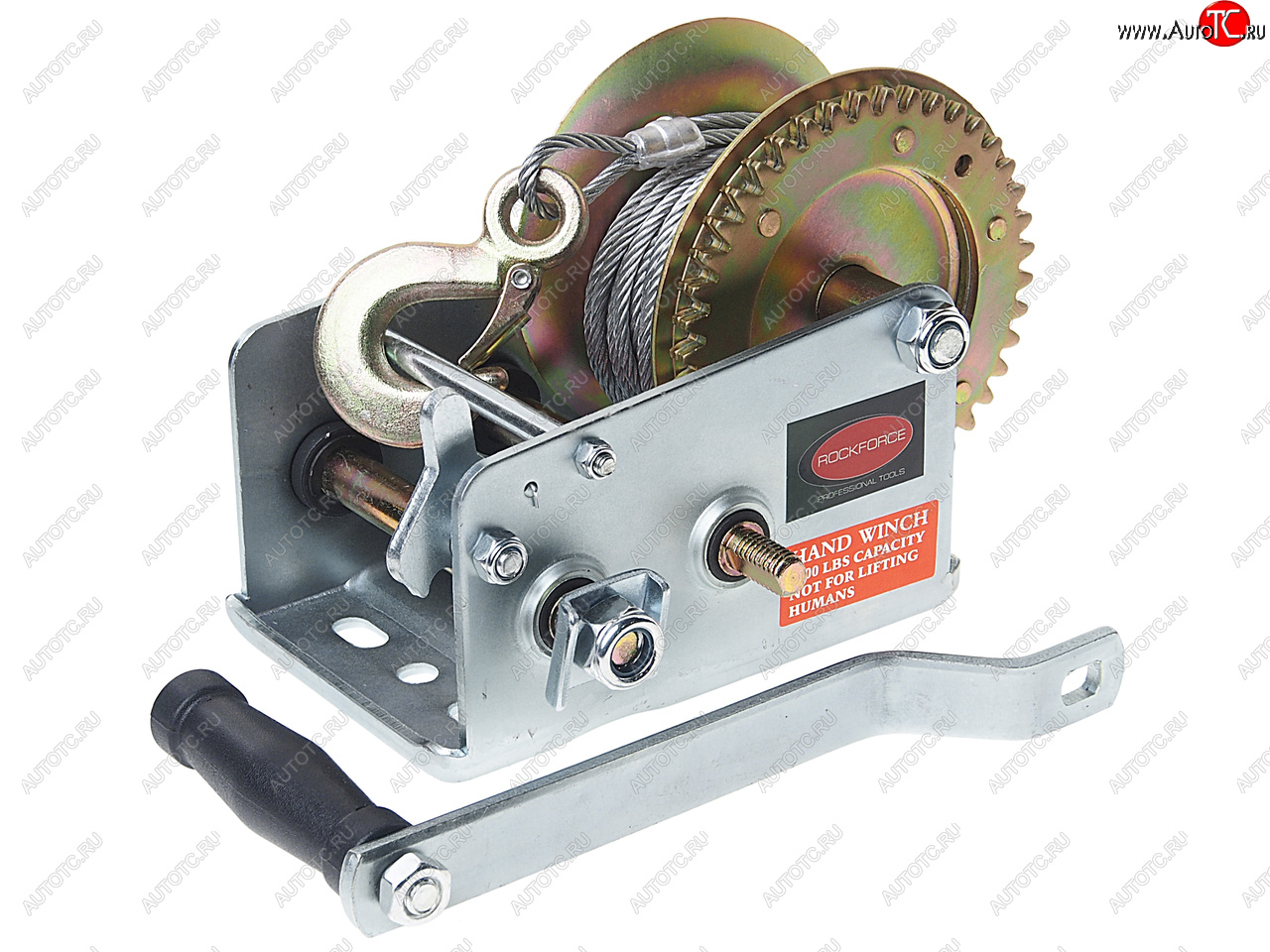 5 249 р. Лебедка барабанная 0.90т L=10м тросовая ROCKFORCE ROCKFORCE rf-trt1201c  с доставкой в г. Керчь