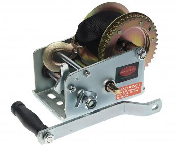 5 399 р. Лебедка барабанная 1.3т L=10м ленточная ROCKFORCE ROCKFORCE rf-trt1301s  с доставкой в г. Керчь. Увеличить фотографию 1
