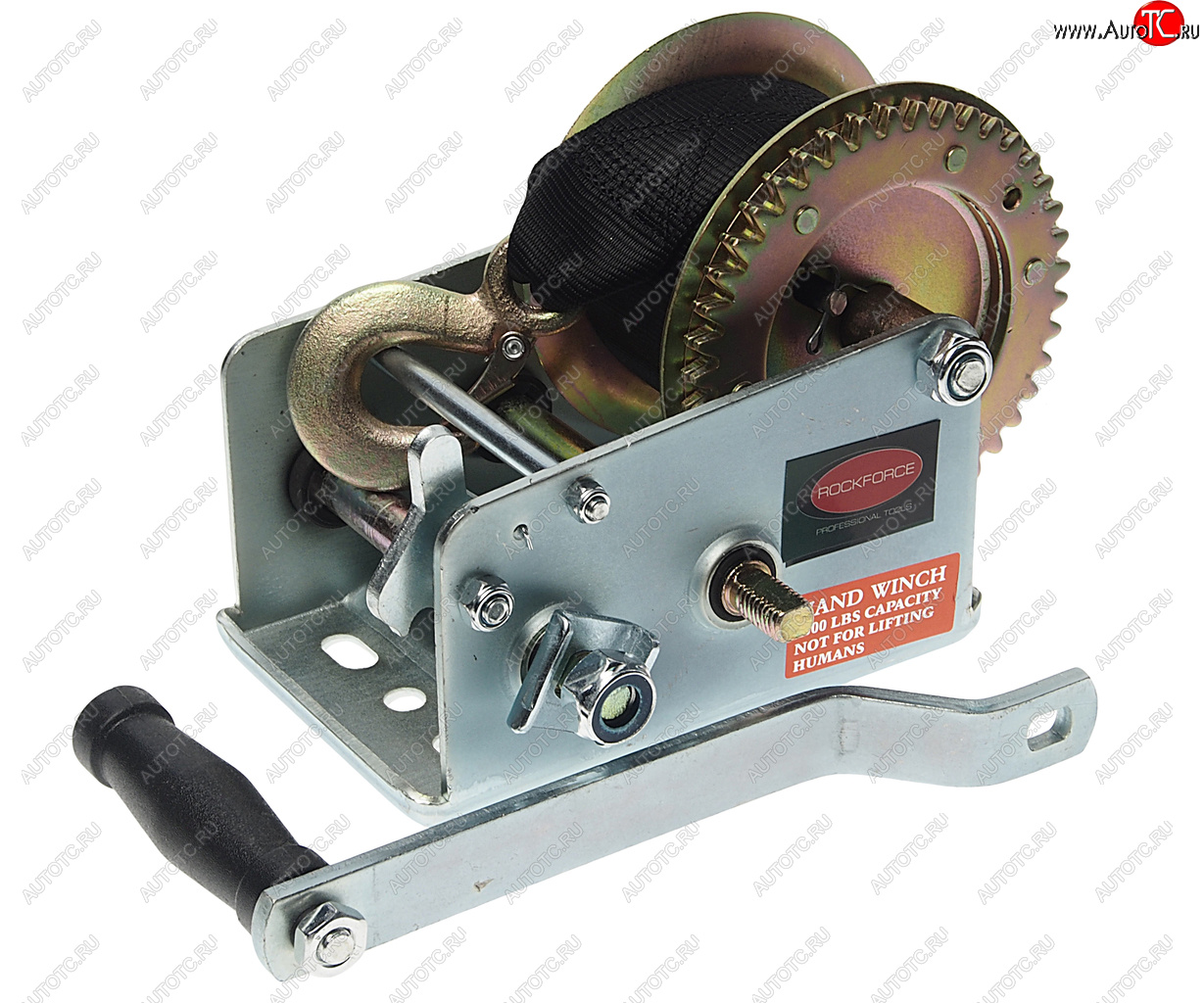 5 399 р. Лебедка барабанная 1.3т L=10м ленточная ROCKFORCE ROCKFORCE rf-trt1301s  с доставкой в г. Керчь