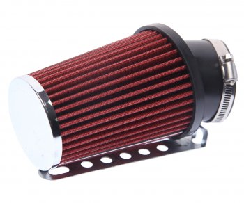 1 399 р. Фильтр воздушный PRO SPORT компакт угловой красный хром d=70 PRO SPORT rs-00769  с доставкой в г. Керчь. Увеличить фотографию 1