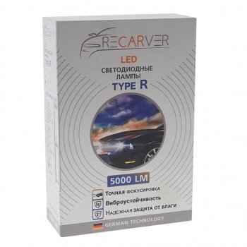 2 699 р. Лампа светодиодная 12V HB3 P20d 5000Lm (2шт.) Type R RECARVER RECARVER rtrled50hb3-2canbus  с доставкой в г. Керчь. Увеличить фотографию 3