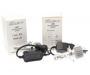 2 969 р. Лампа светодиодная 12V H4 P43t-38 4500Lm (2шт.) Type X5 OMEGALIGHT OMEGALIGHT rtx5led70h4-2  с доставкой в г. Керчь. Увеличить фотографию 1