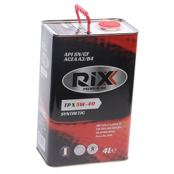 2 669 р. Масло моторное TP X SN/CF 5W40 синт.4л RIXX RIXX rx0007tpx RIXX rx0007tpx  с доставкой в г. Керчь. Увеличить фотографию 1