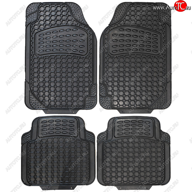 2 259 р. Коврик салона универсальный резина черный (4 предмета) SKYWAY SKYWAY s01704005  с доставкой в г. Керчь
