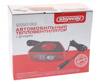 1 599 р. Обогреватель автомобильный 12V 150Вт SKYWAY SKYWAY s02501003  с доставкой в г. Керчь. Увеличить фотографию 4