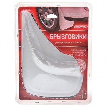 529 р. Брызговик универсальный белый комплект (2шт.) SKYWAY SKYWAY s05201003  с доставкой в г. Керчь. Увеличить фотографию 1